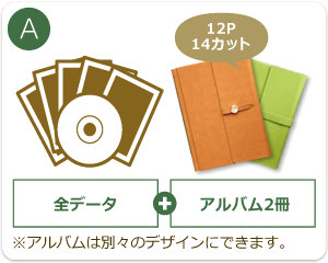 A:全データ+アルバム2冊(12ページ・14カット)