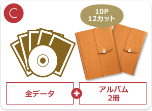 C:全データ+アルバム2冊(10ページ・12カット)