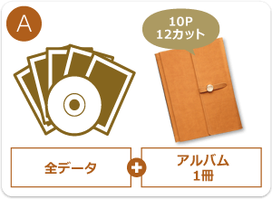 A:全データ+アルバム1冊(10ページ・12カット)