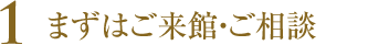 1.まずはご来館・ご相談